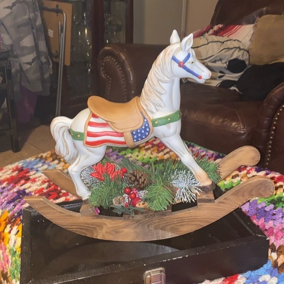 Other - Vintage large rocking horse, holiday, patriotic saddle